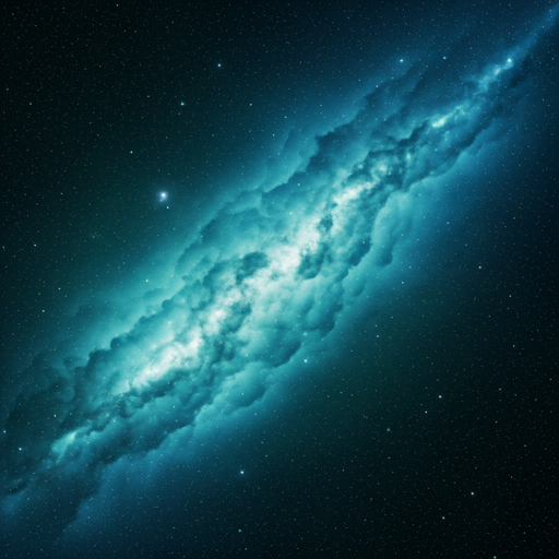 Ultra-high-definition starry sky with deep teal and indigo nebula clouds