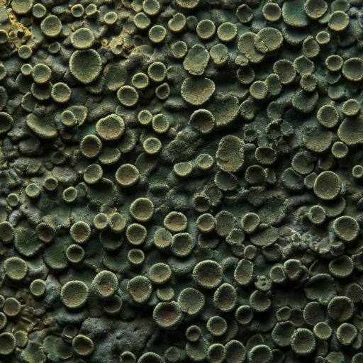 Macro shot of high-texture organic lichen