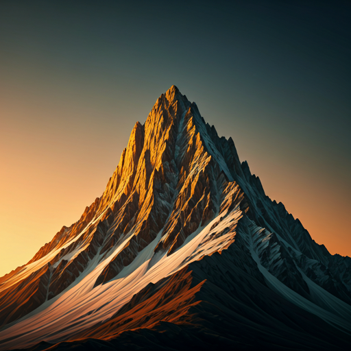 Golden Mountain peak at sunrise