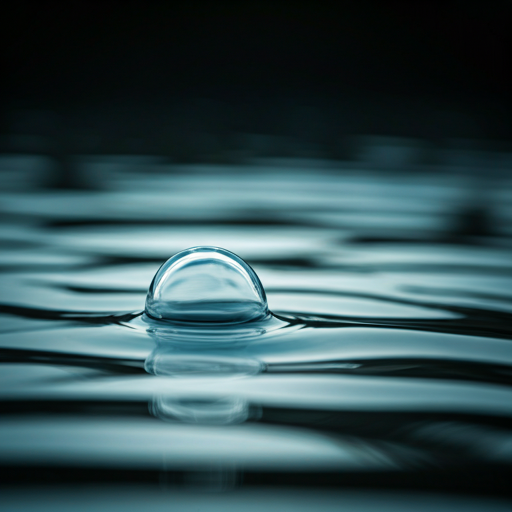 Macro shot of ethereal morning mist rolling over water