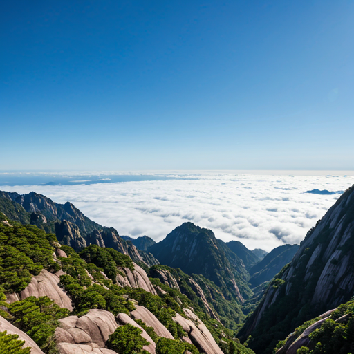 Breathtaking sweeping view of the Huangshan cloud sea