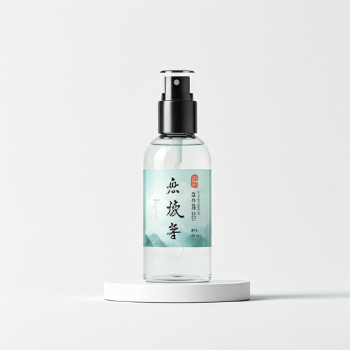 8K Shot of Huangshan Mist bottle against white void